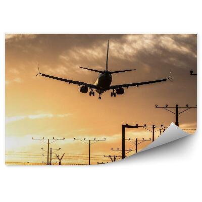 Fotopeta Lądowanie samolotu na torze
