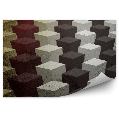 Okleina na ścianę Kolorowy vintage trójwymiarowy