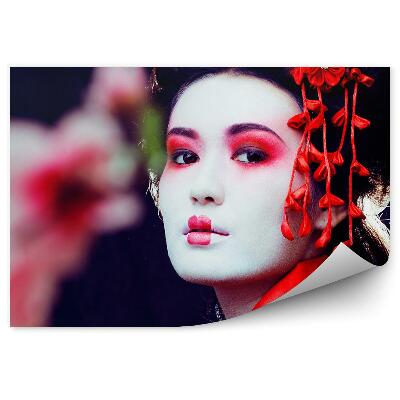 Fotopeta Gejsza japonia makijaż kimono