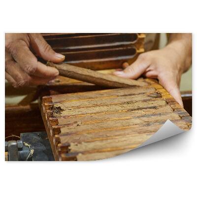 Okleina na ścianę Fabryka cygar produkcja