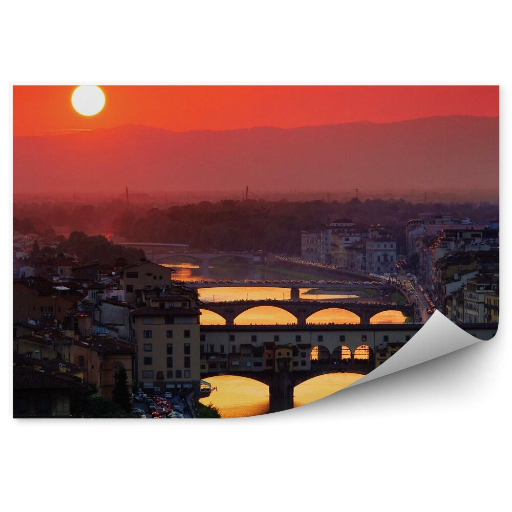 Fototapeta na ścianę widok z lotu ptaka zachód słońca Florencja