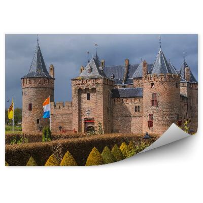 Okleina na ścianę Holandia zamek ogród krzewy