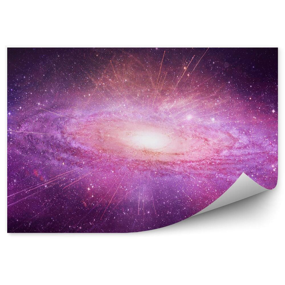 Fototapeta Różowa galaktyka spiralna gwiazdy wzór abstrakcja