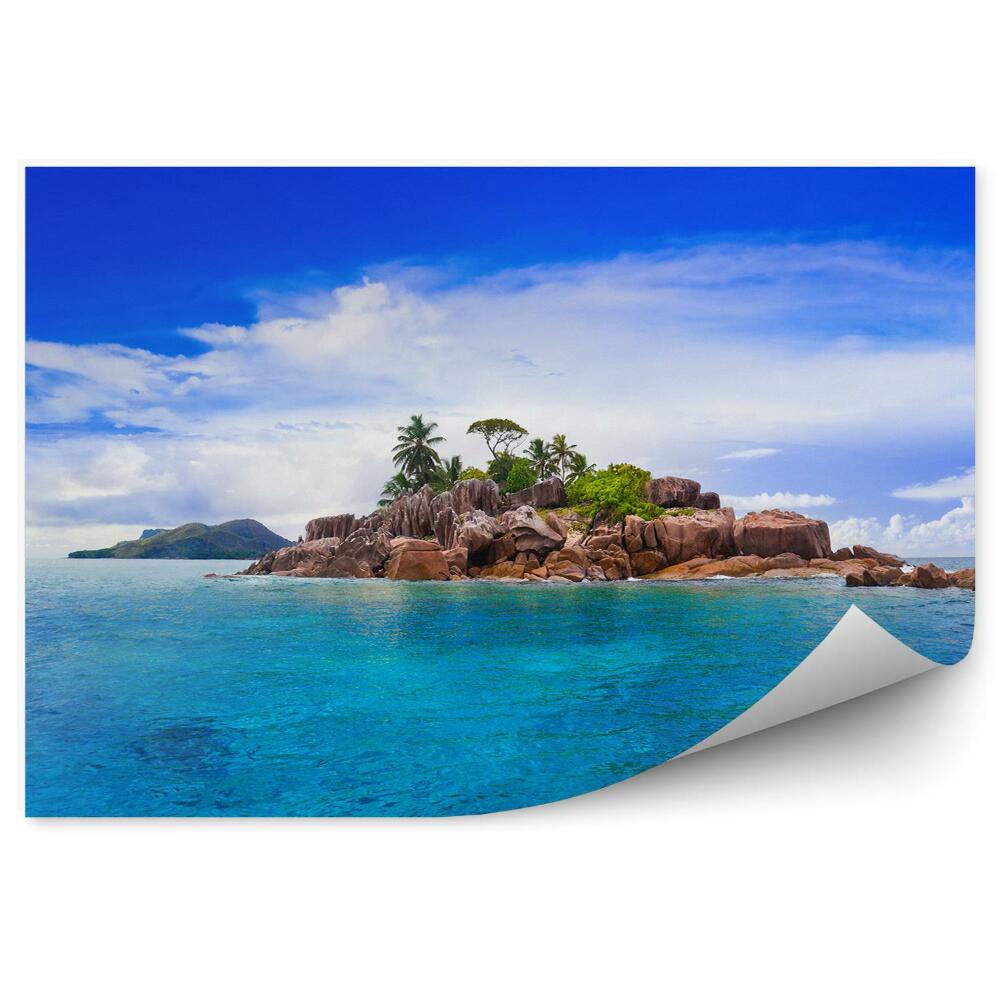 Fototapeta na ścianę Tropikalna wyspa Seszele niebo chmury