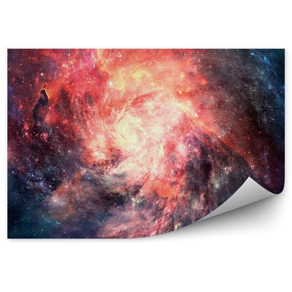Fototapeta Abstrakcja wielobarwna mgławica nebula spirala gwiazdy niebo