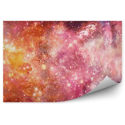 Fototapeta Pomarańczowo czerwona galaktyka gwiazdy niebo