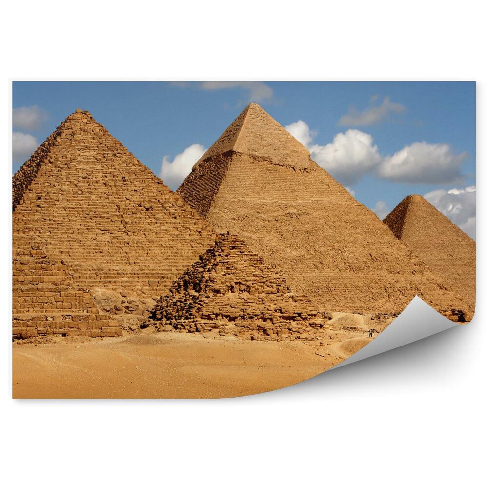 Okleina ścienna Egipt piramidy piasek wielbłądy