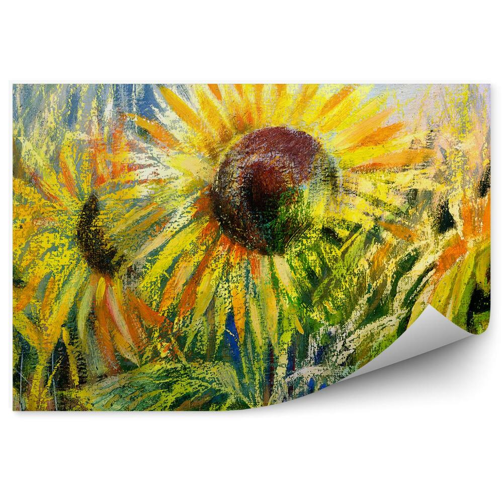 Fototapeta na ścianę Słoneczniki obraz olejny kwiaty