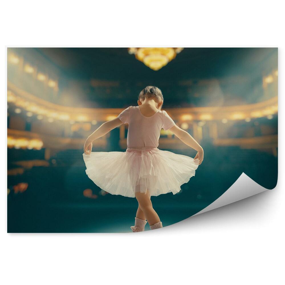 Fotopeta Mała dziewczynka scena baletnica tancerka