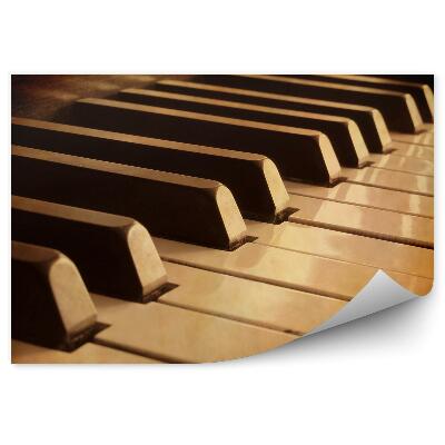Fototapeta Klawisze pianino perspektywa sepia