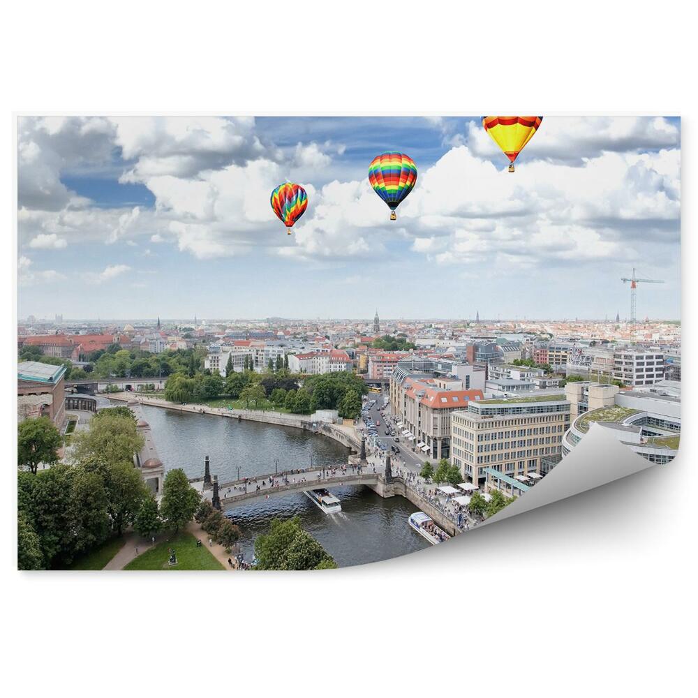 Fototapeta widok z lotu ptaka Berlin niebo chmury balony
