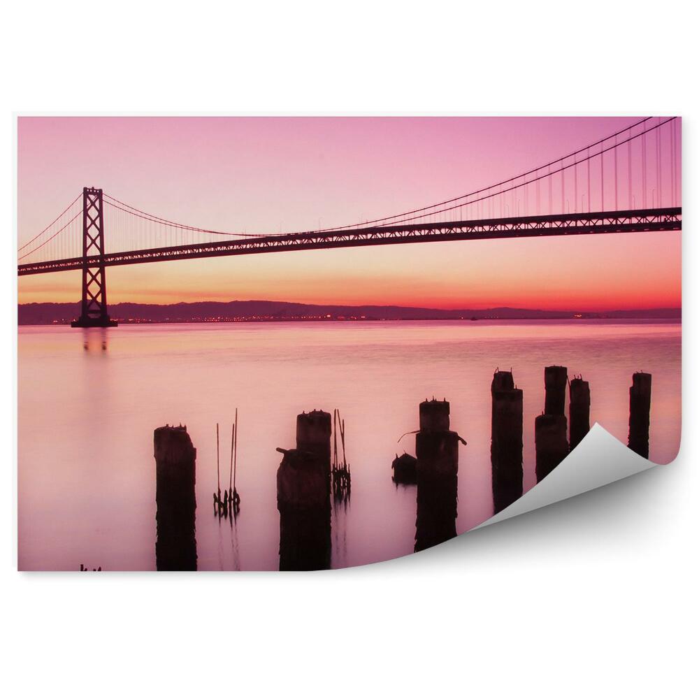 Fototapeta na ścianę ocean most zachód słońca Kalifornia