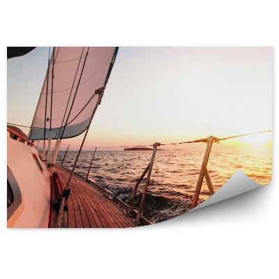 Okleina na ścianę Luksusowy jacht perspektywa morze słońce