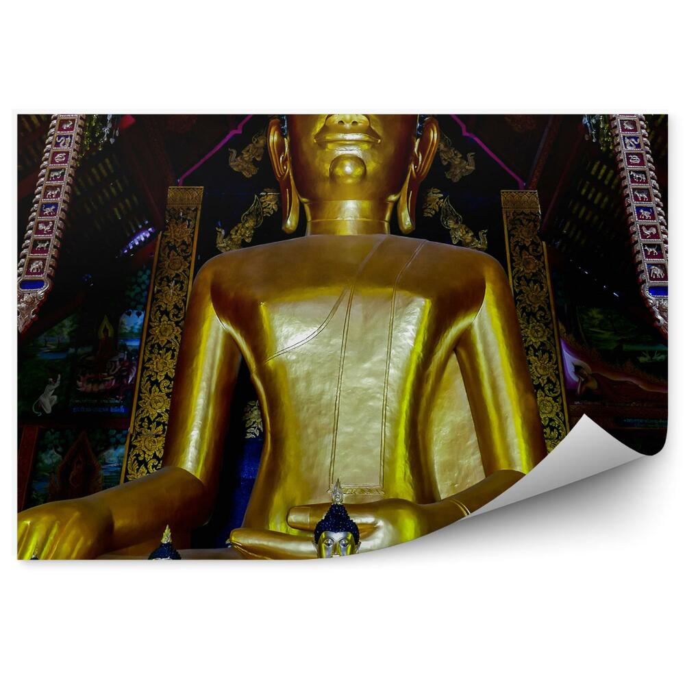 Okleina ścienna Posąg buddy w tajlandii złoty zdobienia