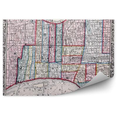 Fototapeta na ścianę Stary plan miasta filadelfia