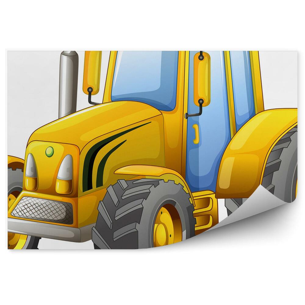 Fototapeta Żółty duży traktor auto