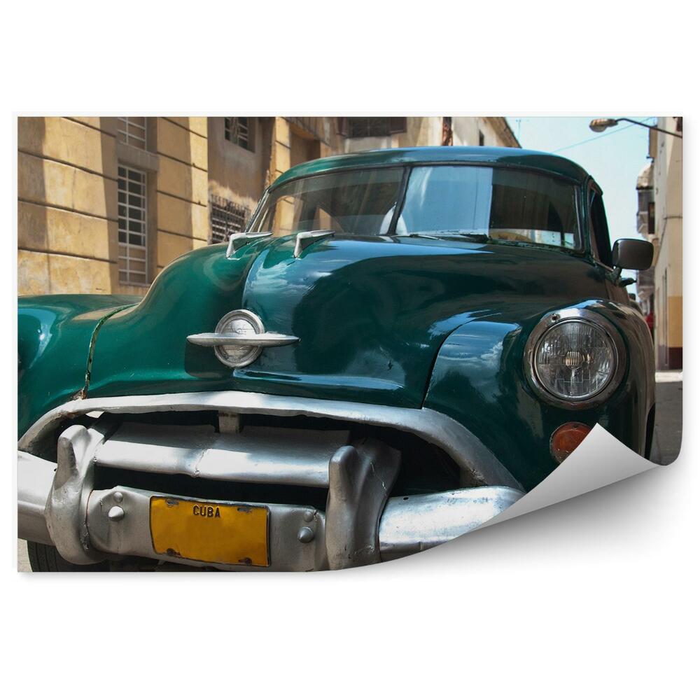 Fototapeta na ścianę Stary zielony kubański samochód