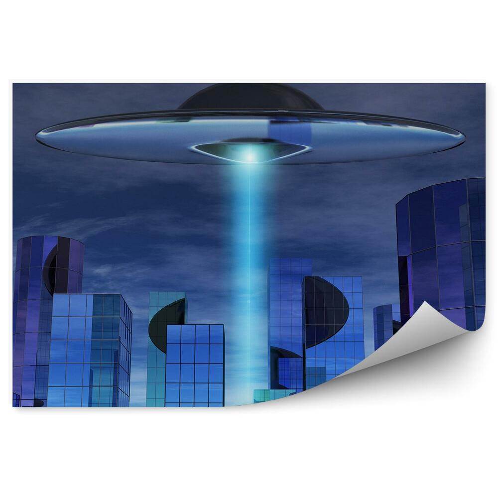 Fototapeta Ufo budynki światła niebo chmury