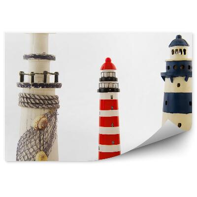 Okleina na ścianę Latarnie morskie na białym tle