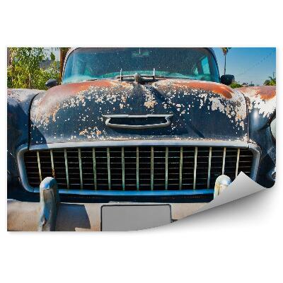 Okleina ścienna Kuba stare auto antyk palmy ulica