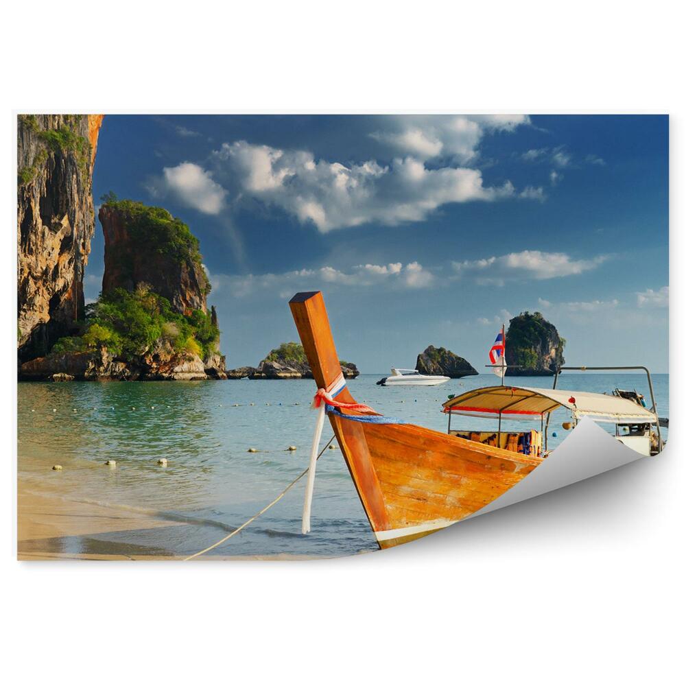 Fototapeta Tajlandia łódź skały góry przyroda