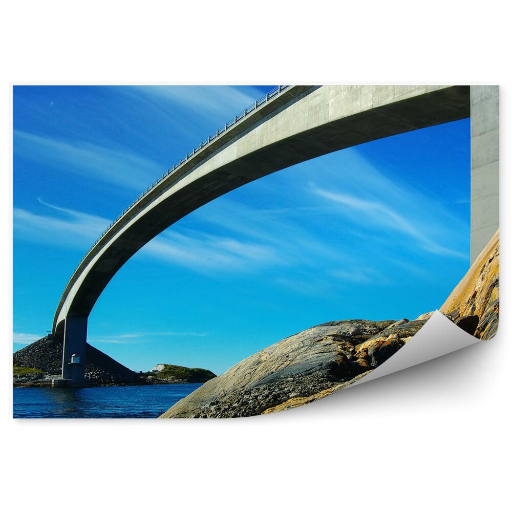 Okleina ścienna Krajobraz norwegia most droga skały perspektywa