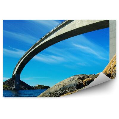 Okleina ścienna Krajobraz norwegia most droga skały perspektywa