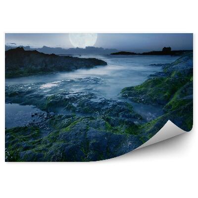 Fototapeta Skały morze niebo gwiazdy chmury