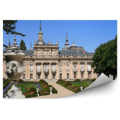 Okleina ścienna Ogród Pałac Królewski fontanna woda zieleń drzewa