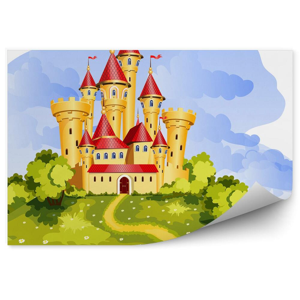 Fototapeta samoprzylepna Grafika zamek księżniczki ścieżka