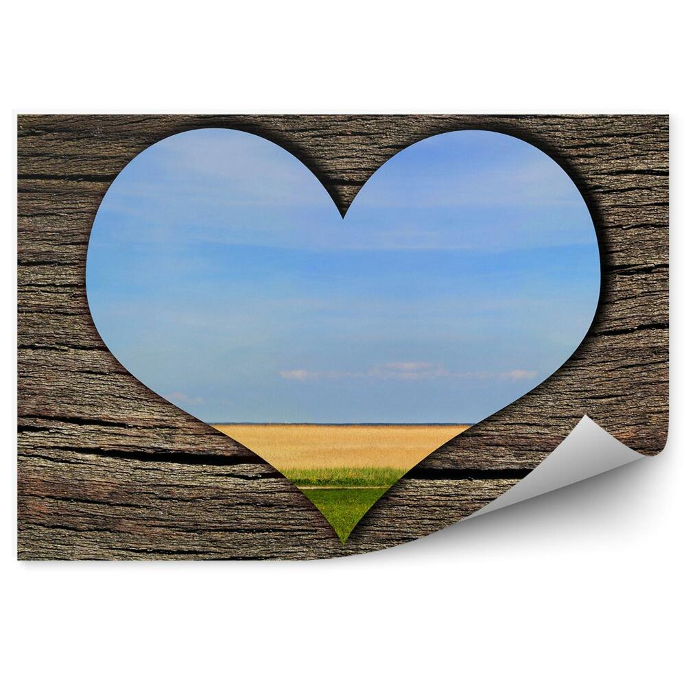 Fotopeta Dziura w drewnie kształt serca miłość natura
