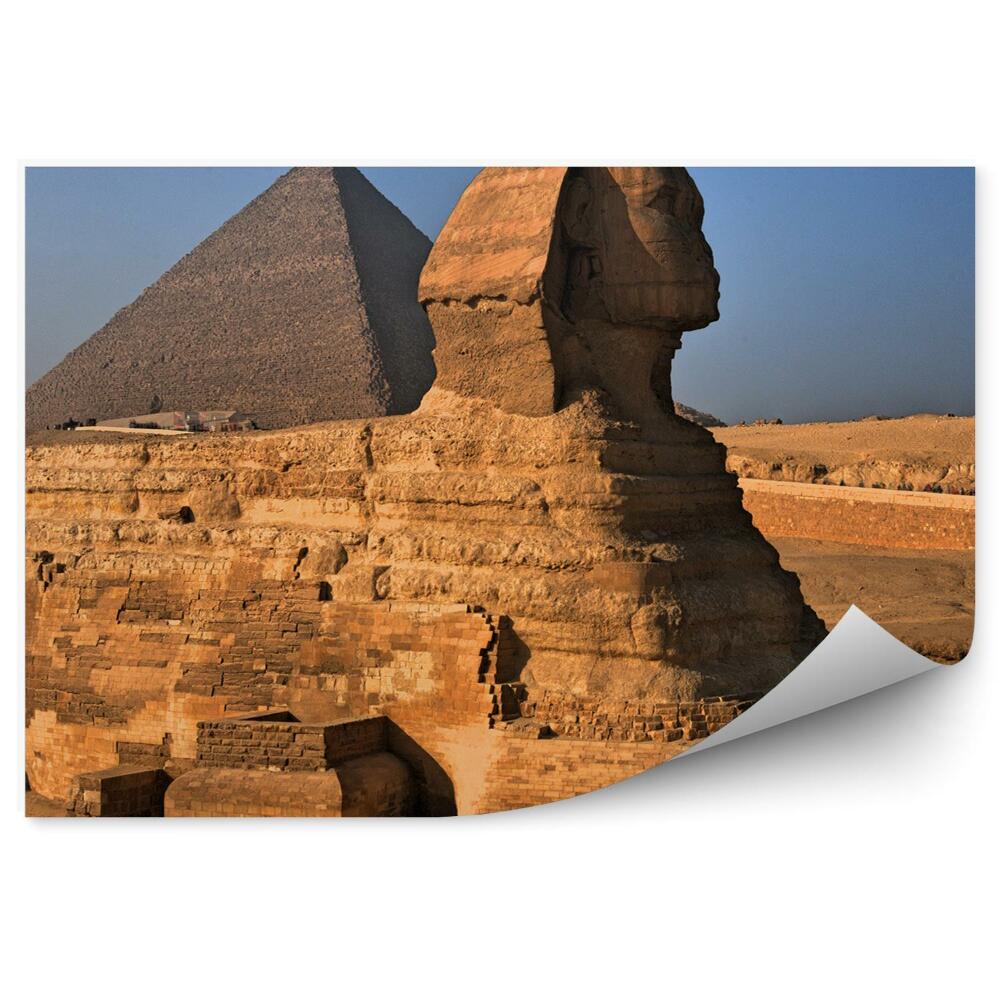 Okleina na ścianę Blask światła sfinks egipt