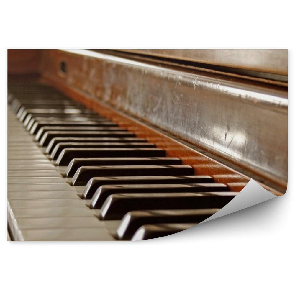 Fototapeta Antyczne pianino drewno klawisze
