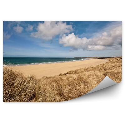 Fototapeta Kornwalia plaża ocean niebo chmury