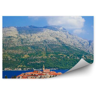 Fototapeta Wzgórze natura rośliny miasto domy