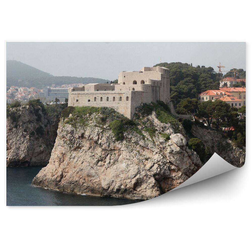 Okleina na ścianę budynki skały morze natura Chorwacja Dubrownik