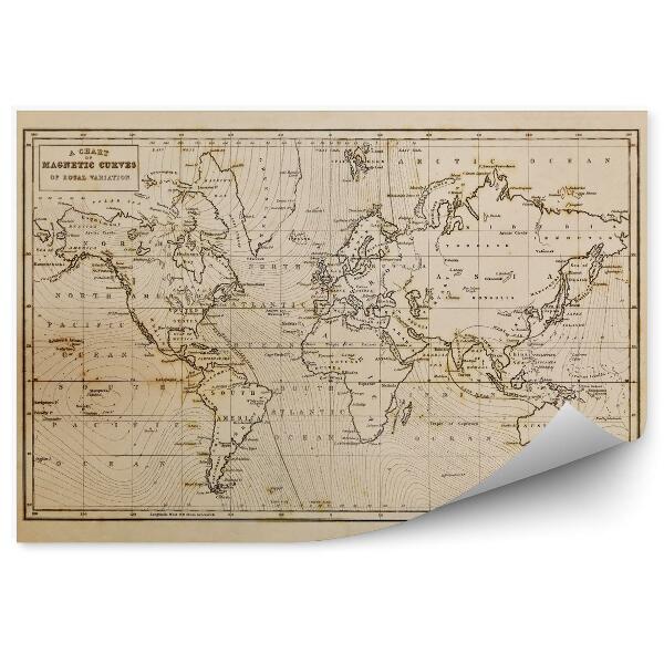 Fototapety Stara mapa świata