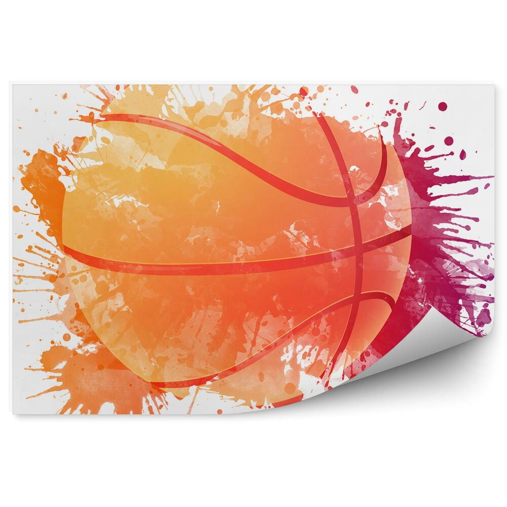 Fototapeta samoprzylepna Grafika piłka do koszykówki plama