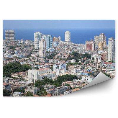 Fototapeta na ścianę widok z lotu ptaka wieżowce wyspy kanaryjskie niebo chmury drzewa