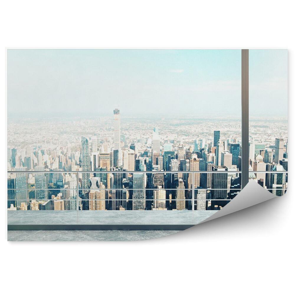 Fototapeta na ścianę Wieżowiec widok z góry na miasto architektura