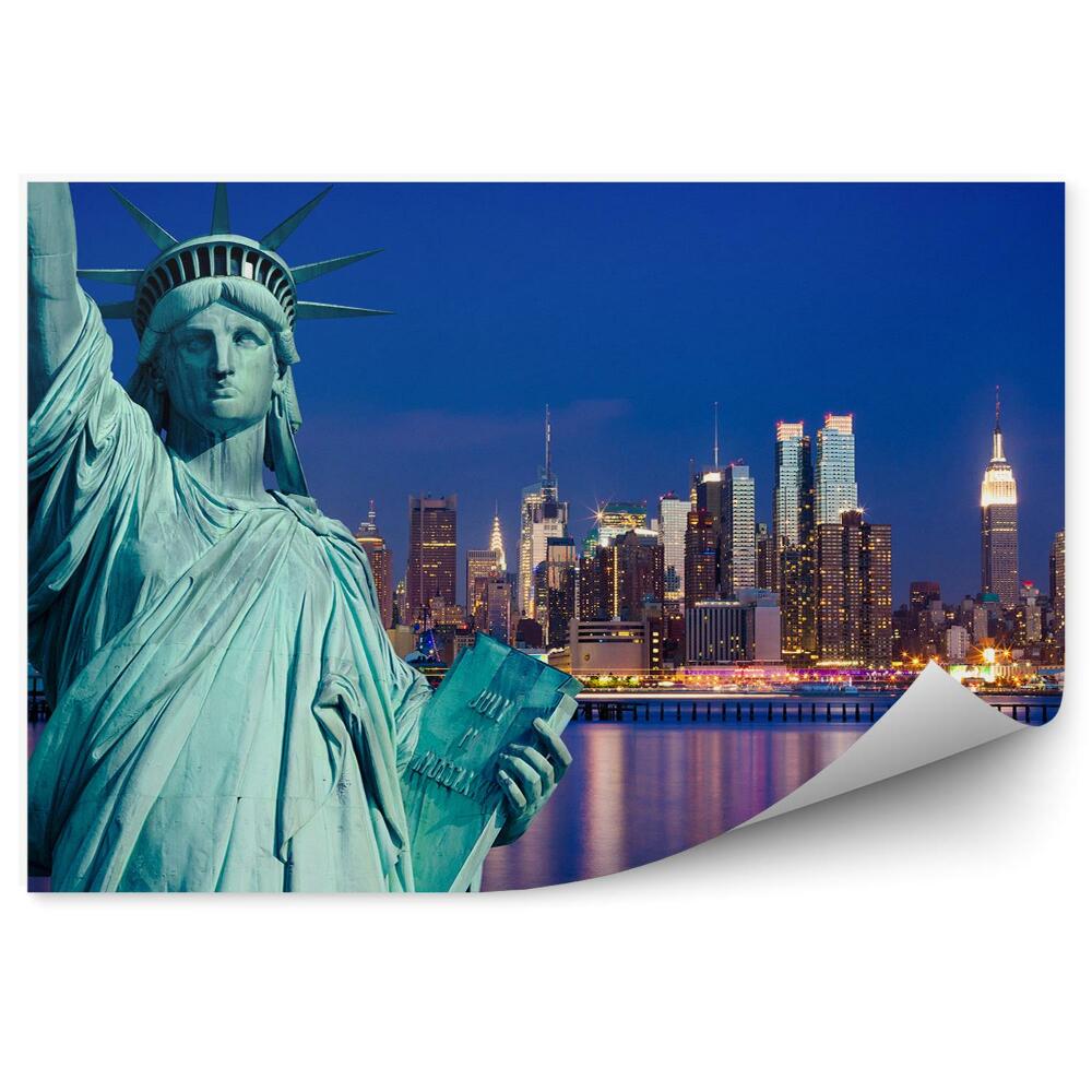 Fototapeta Statua Wolności wieżowce Manhattan rzeka Hudson Nowy Jork
