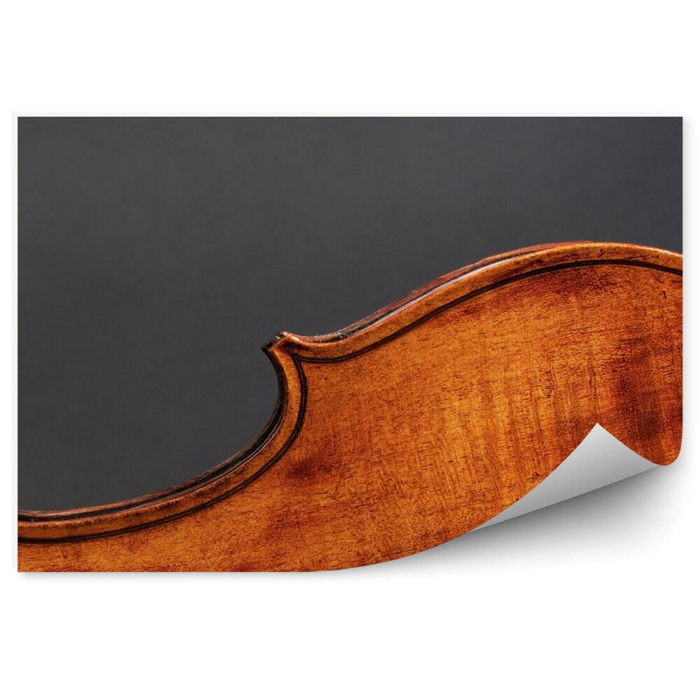 Fototapeta Kształt instrument skrzypce drewno szare tło
