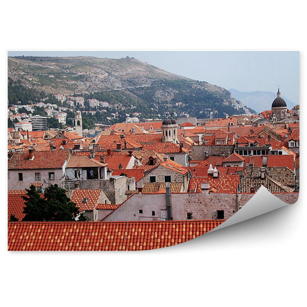 Fototapeta Chorwacja miasto dachy panorama widok z lotu ptaka