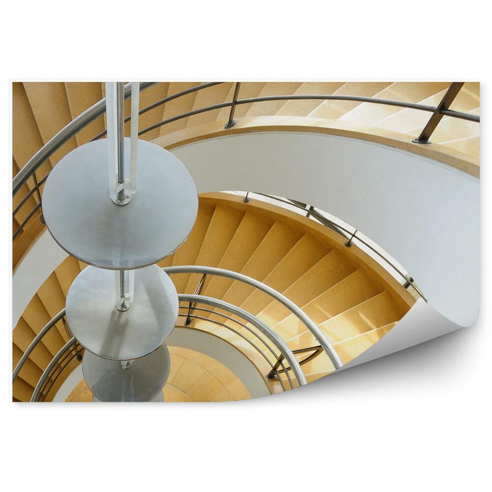 Fototapeta samoprzylepna Spiralne schody brązowe