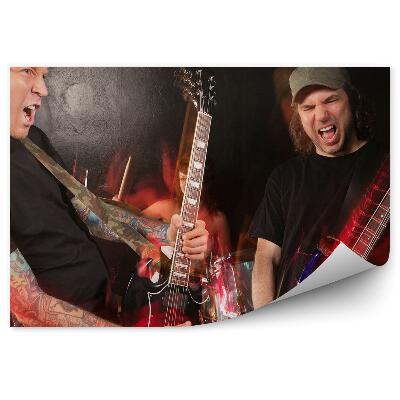 Fototapeta Zespół rockowy kolory ruch muzyka gitary