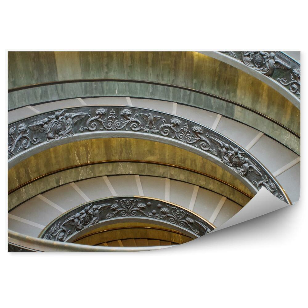 Fototapeta samoprzylepna Watykan zdobione schody spiralne