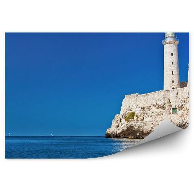 Okleina na ścianę Błękitne morze niebo horyzont latarnia morska