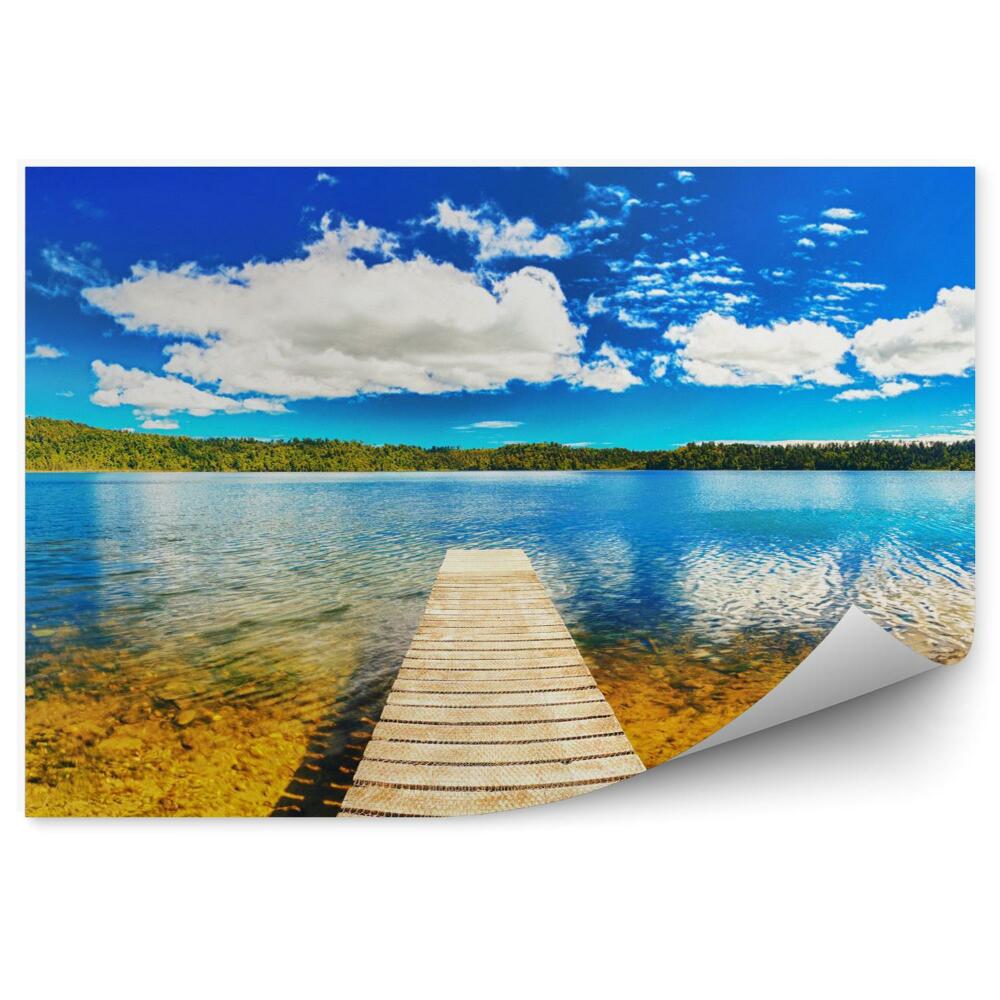 Fototapeta Panorama błękitnego jeziora