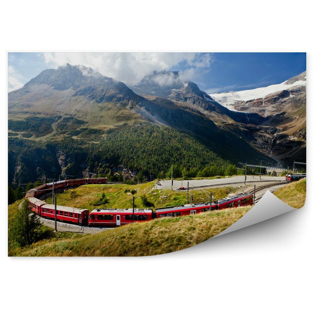 Fototapeta Szwajcaria tory kolejowe