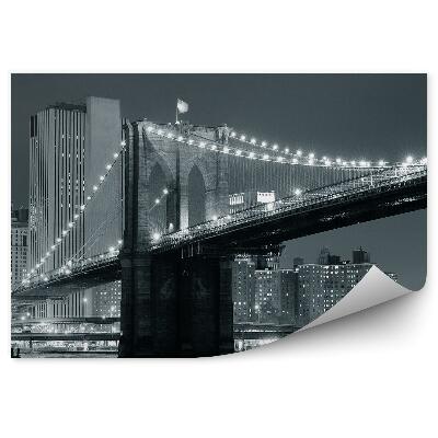 Okleina na ścianę Most usa czarno-białe zdjęcie rzeka